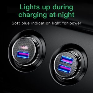 Dual USB Car Charger 30W